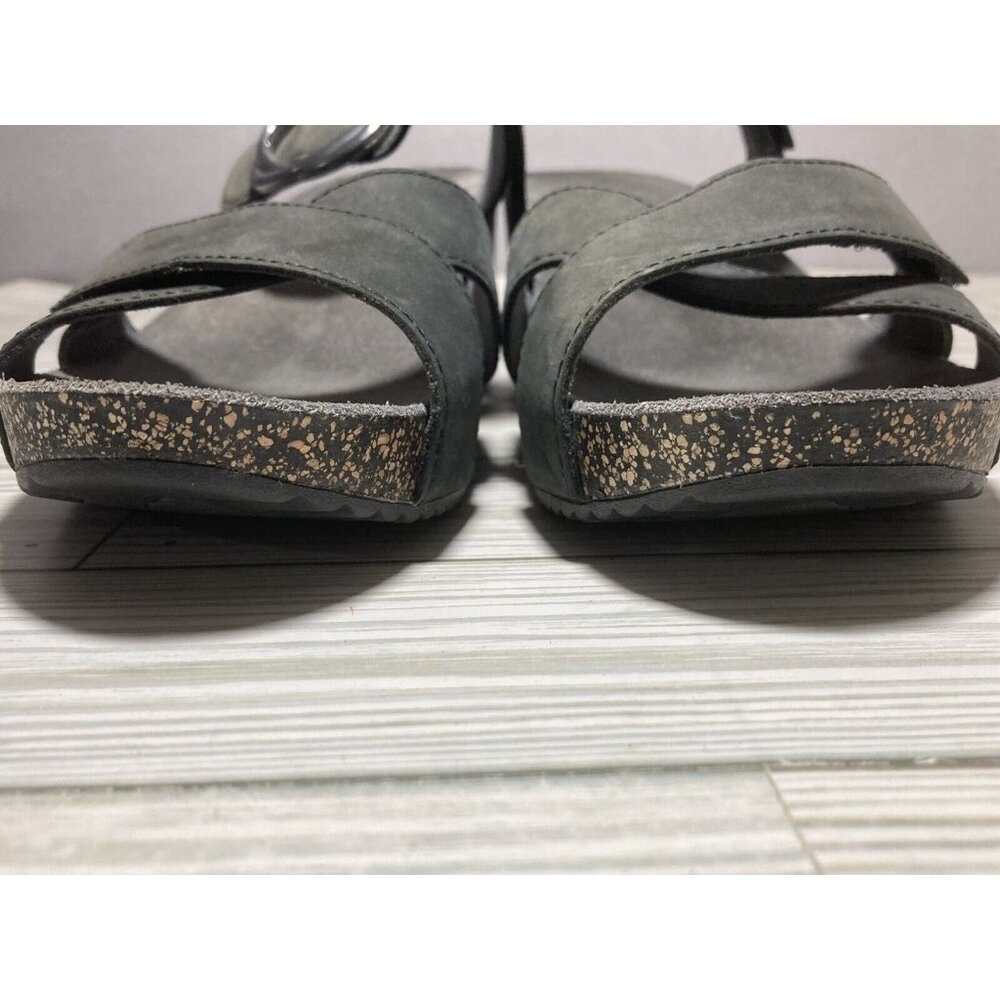Dansko Wedge Comfort  Sandal  Gray Adjustable Hook and Loop Straps Size 39/8 - Picture 3 of 8